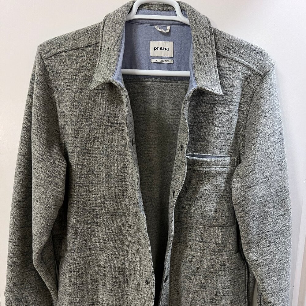 Prana Tri Thermal Threads Overshirt  / Grey Heather / Large